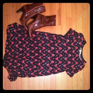 Loft Red and Blue Tshirt Dress